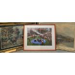 THE INVESTITURE 1969 - colour photograph, 44 x 58cms and two prints in good gilt frames