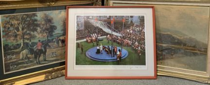 THE INVESTITURE 1969 - colour photograph, 44 x 58cms and two prints in good gilt frames