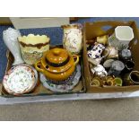 ARTHUR WOOD LUSTRE JUG, Masons Mandalay hexagonal jug, Wade Bells bottle and an assortment of