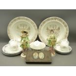 SHELLEY TEAWARE, KING GEORGE V & QUEEN MARY COMMEMORATIVE BOWLS, commemorative tin and a pair of