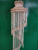 LIGHTING - DECORATIVE SHELL CONSTRUCTED CHANDELIER