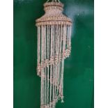 LIGHTING - DECORATIVE SHELL CONSTRUCTED CHANDELIER