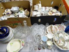 COMMEMORATIVE MUGS & TANKARDS, Royal Norfolk china and an assortment of other china and glassware