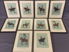 MILITARIA PRINTS (10) - all featuring 19th Century cavalry, 18 x 13cms