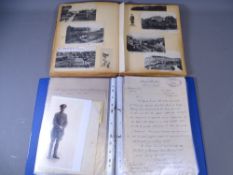 MILITARIA - historical photographs ephemera, correspondence, photographs and comical postcards (