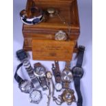 9CT GOLD CASED LADY'S WRISTWATCH with a further quantity of lady's and gent's watches in a lidded