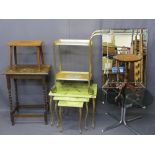 FURNITURE PARCEL (7) to include twist leg side table, one other, a two-tier trolley, faux marble