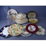 ROYAL DOULTON SERIES PLATES, decanter and stopper and assorted similar items