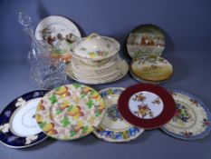 ROYAL DOULTON SERIES PLATES, decanter and stopper and assorted similar items