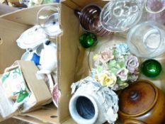 CHINA & POTTERY & GLASSWARE an assortment including Posy, jelly mould, Masons Vista, an old