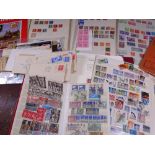 STAMPS - German postage stock book, Great Britain folder with some contents including Penny Red also