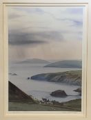 ROB PIERCY print - 'Enlli & Rhiw', signed in pencil, 31 x 22cms