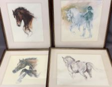 L KIERNAN Limited Edition prints (4) - Equestrian related, all signed in pencil, 48 x 41cms (the