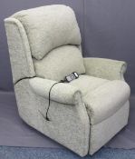 ELECTRIC RECLINER CHAIR 'CELEBRITY', light floral upholstery, 100cms H, 80cms W, 80cms D closed E/T