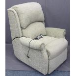 ELECTRIC RECLINER CHAIR 'CELEBRITY', light floral upholstery, 100cms H, 80cms W, 80cms D closed E/T