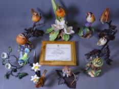 ROYAL WORCESTER MODEL OF A GARDEN ROBIN, Limited Edition 149/250 with certificate, 20cms tall and