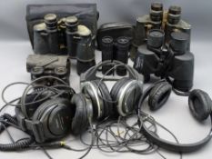 PRINCE, SUPER ZENITH & OTHER FIELD GLASSES/BINOCULARS also opera glasses and headphones