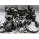 PRINCE, SUPER ZENITH & OTHER FIELD GLASSES/BINOCULARS also opera glasses and headphones