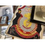 MILITARIA - an assortment of photographs, tapestry ETC