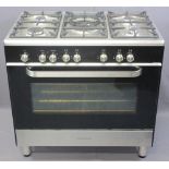 ITALIAN MADE LPG GAS RANGE COOKER having five top cooking rings and a large single door oven,