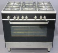 ITALIAN MADE LPG GAS RANGE COOKER having five top cooking rings and a large single door oven,