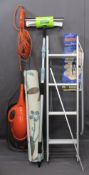 UTILITY PARCEL including Supatool 3 section aluminium loft ladder, Flymo mini mo, rug ETC E/T