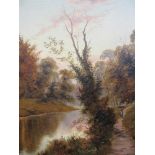 WILLIAM HERBERT oil on canvas - rural scene, signed, 44 x 34cms