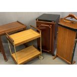 HOSPITALITY FURNISHING PIECES - tea trolleys, coffee pot warmer cabinet and a gentleman's electric