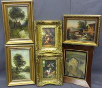 HOGARTH print and an assortment of paintings and prints