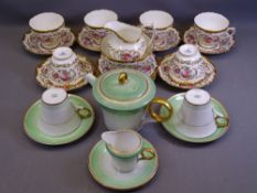 COALPORT FLORAL & GILT DECORATED TEAWARE and a quantity of Shelley teaware