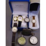 VINTAGE & LATER POCKET & WRISTWATCHES, both lady's and gent's including a modern Rotary wristwatch