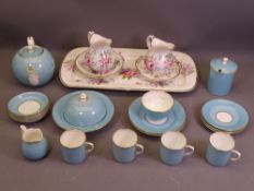 ROYAL CROWN DERBY and similar patterned Fenton cabinet china also Aynsley blue and gilt coffeeware