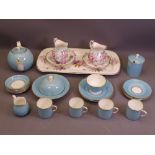 ROYAL CROWN DERBY and similar patterned Fenton cabinet china also Aynsley blue and gilt coffeeware