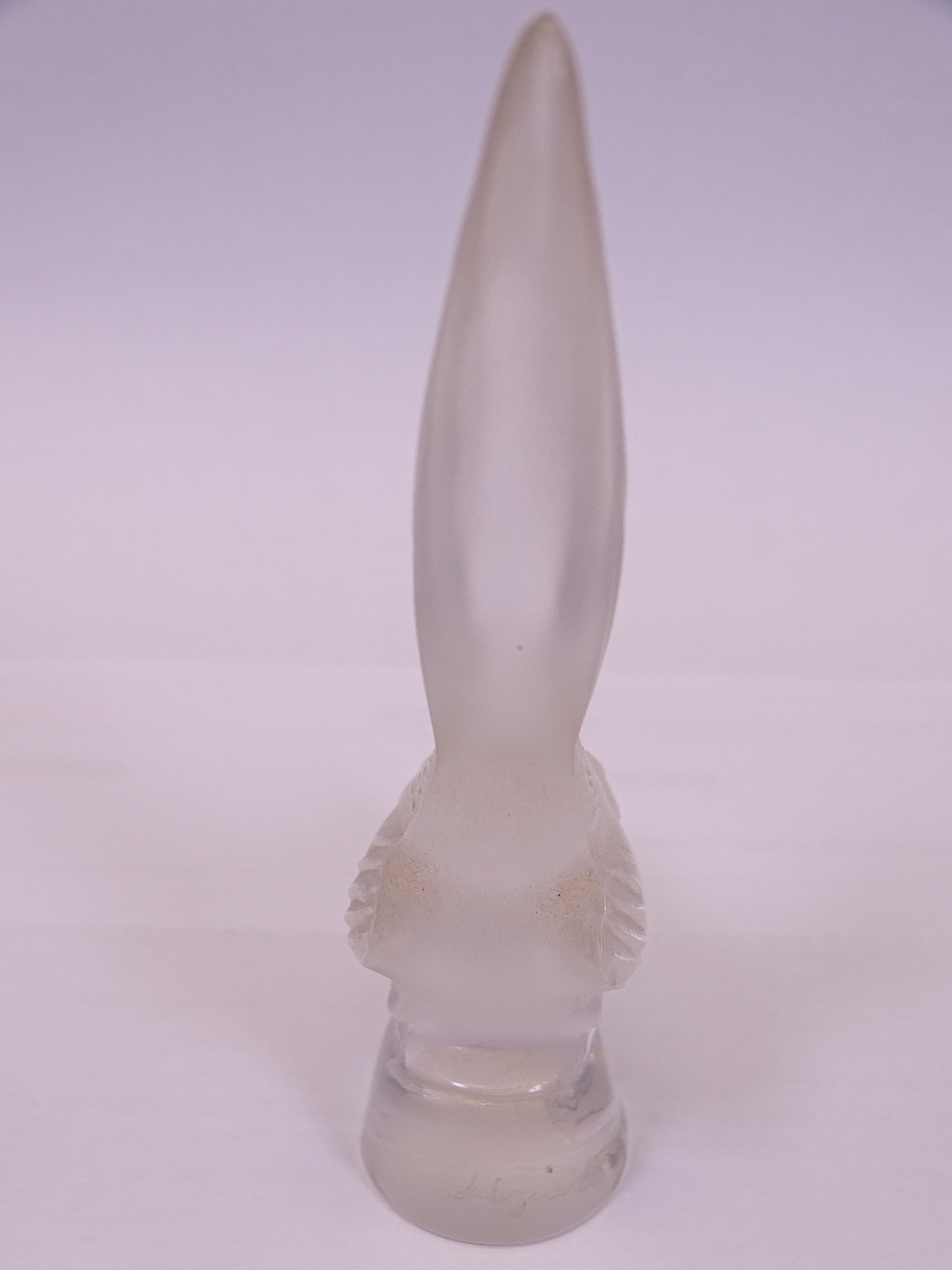 LALIQUE FROSTED GLASS PHEASANT with engraved signature 'Lalique France' to the back, 9cms H - Image 3 of 5