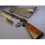 BSA vintage air rifle with associated items