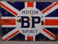 ENAMEL SIGN for BP 'Motor Spirit', 40 x 60cms DOUBLE SIDED