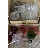 CRANBERRY GLASS and an assortment of other