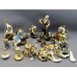SHIWAN CERAMIC FIGURES, Italian composition figures and two USSR tiger figures