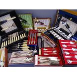 CASED CUTLERY SETS, Oneida ETC a large assortment