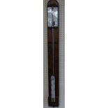 DRING & FAGE VINTAGE STICK BAROMETER, 95cms tall