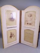 VICTORIAN PHOTOGRAPH ALBUM with part contents