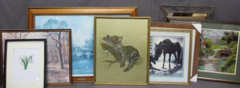 FURNISHING PARCEL, mixed media, to include ROBERT WOODHOUSE treescape print, C MADGWICK - 'Old