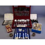 VINERS MODERN BOXED CUTLERY & OTHER, silver napkin rings ETC