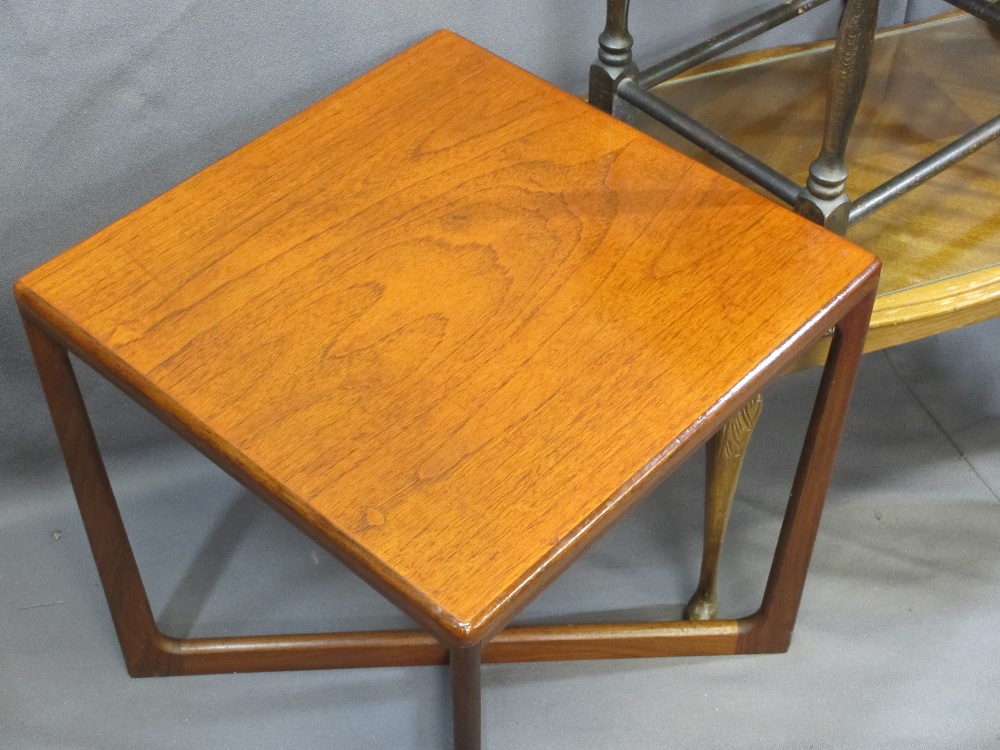 MID-CENTURY TEAK, VINTAGE & REPRODUCTION OCCASIONAL FURNITURE, five items to include an oak - Image 2 of 4