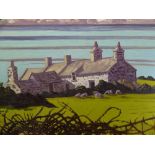 HUW GARETH JONES of Rhoscolyn Anglesey oil on canvas - 'Cottage near Church Bay 2', 'Bwthyn Ger