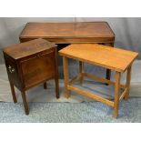 ANTIQUE & LATER FURNITURE, THREE ITEMS to include a re-fashioned Georgian mahogany cellarette with