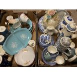 ROYAL WINTON MID-CENTURY COFFEEWARE, an assortment of Willow and other Blue and White dinnerware and