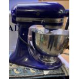 KITCHENAID MIXER and an enamel bread bin