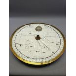 MILITARIA - Royal Observer Corps, brass dial with navigational chart contents