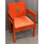1969 PRINCE OF WALES INVESTITURE CHAIR designed by Lord Snowdon, manufactured by Welsh Remploy